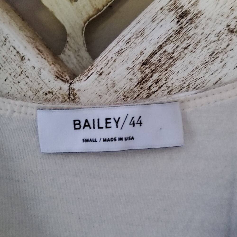 Bailey 44 Women's Sleeveless Faux Wrap Surplice Tiva Mini Dress in Linen & White - Picture 15 of 15